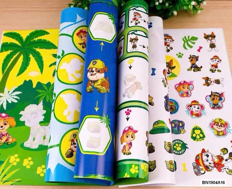 SET 4 QUYỂN STICKER BÓC DÁN ĐỘI CHÓ CỨU HỘ