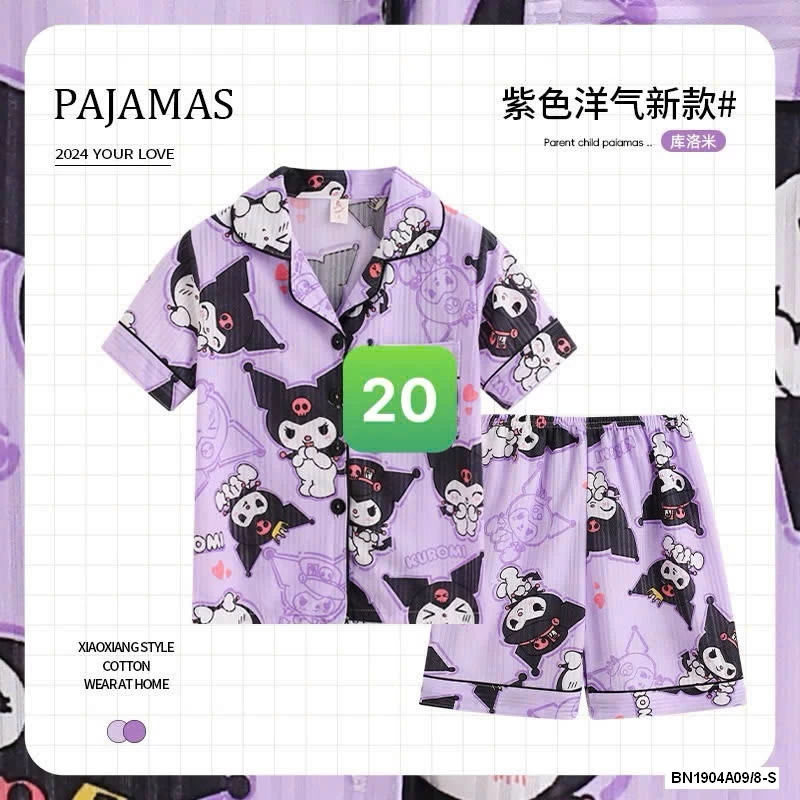 PIZAMA CỘC TAY LỤA SỮA BG