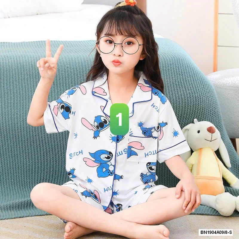 PIZAMA CỘC TAY LỤA SỮA BG