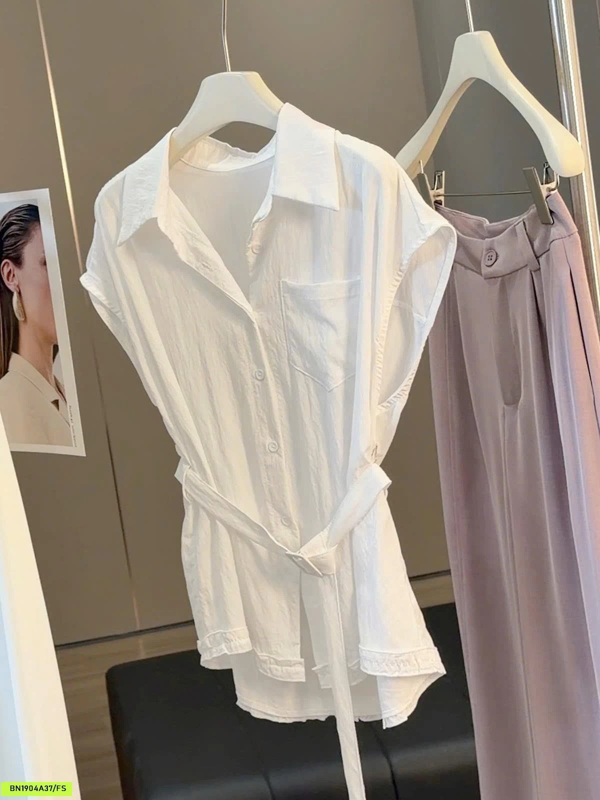 ÁO SƠ MI TAY HẾN ANNA