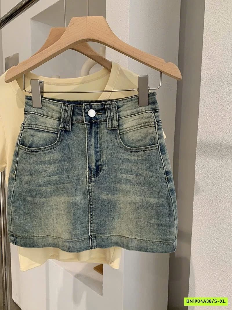 CHÂN VÁY JEAN NGẮN BASIC
