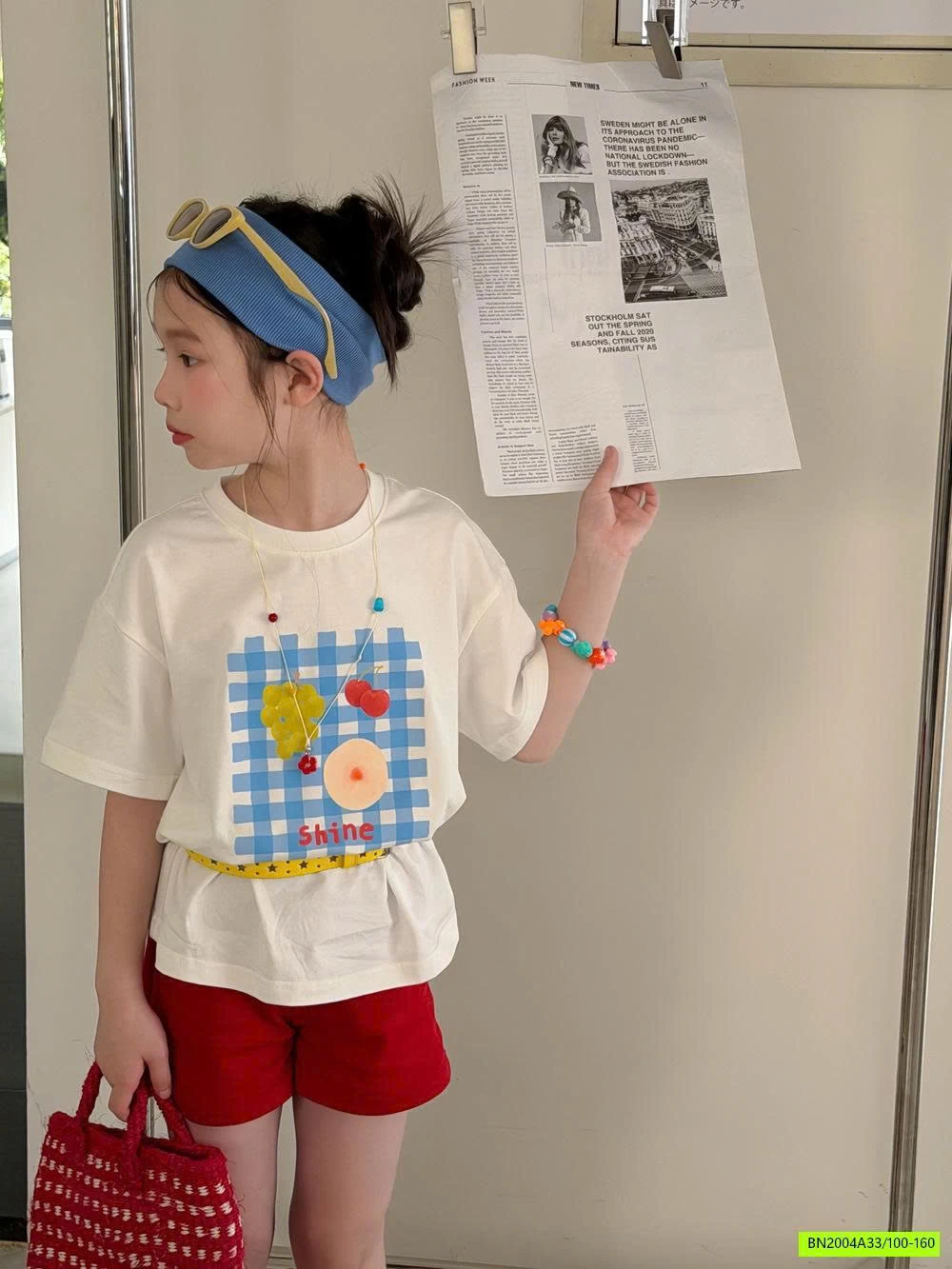 ÁO THUN IN CARO HOA KUMAI