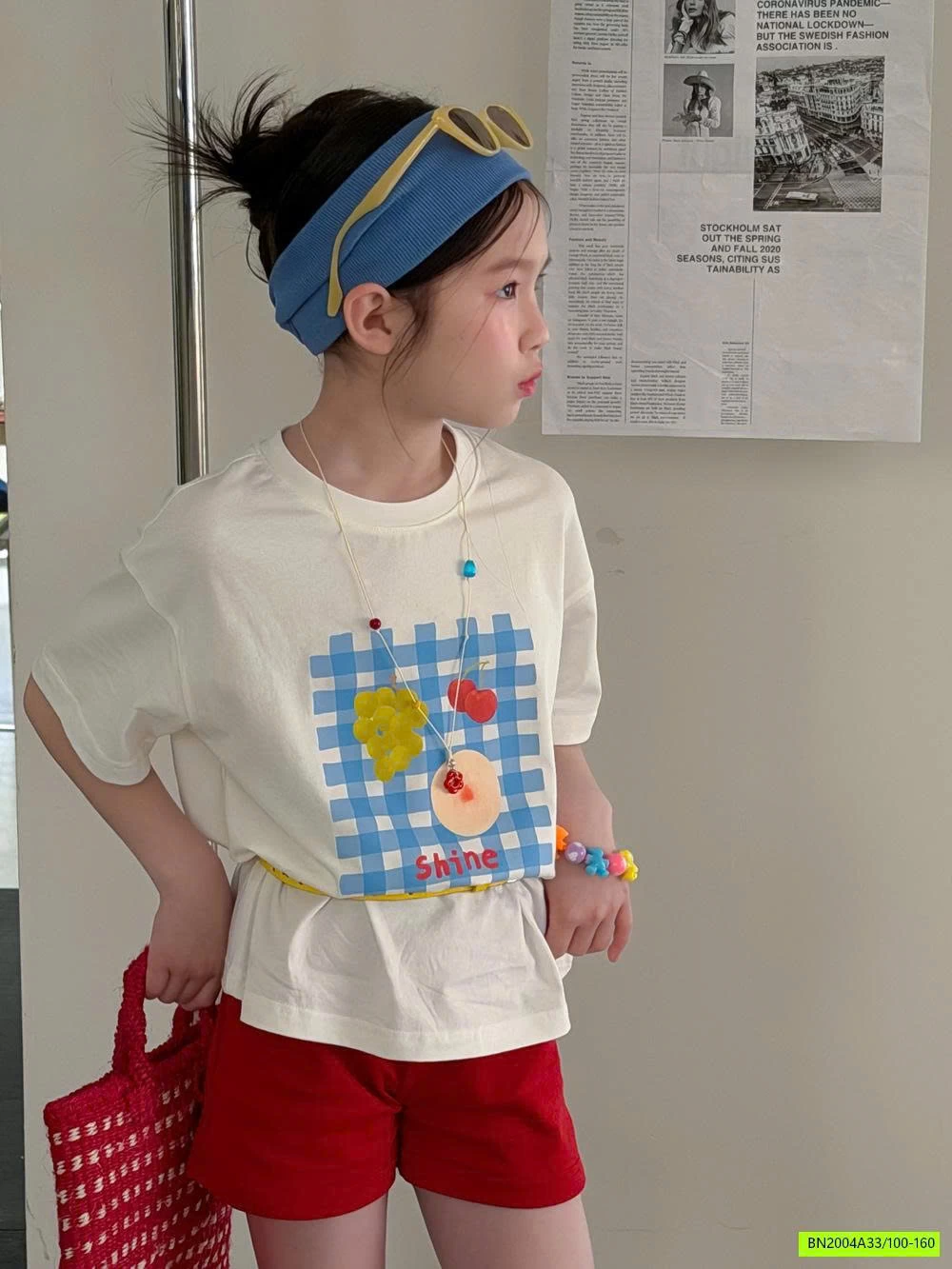 ÁO THUN IN CARO HOA KUMAI