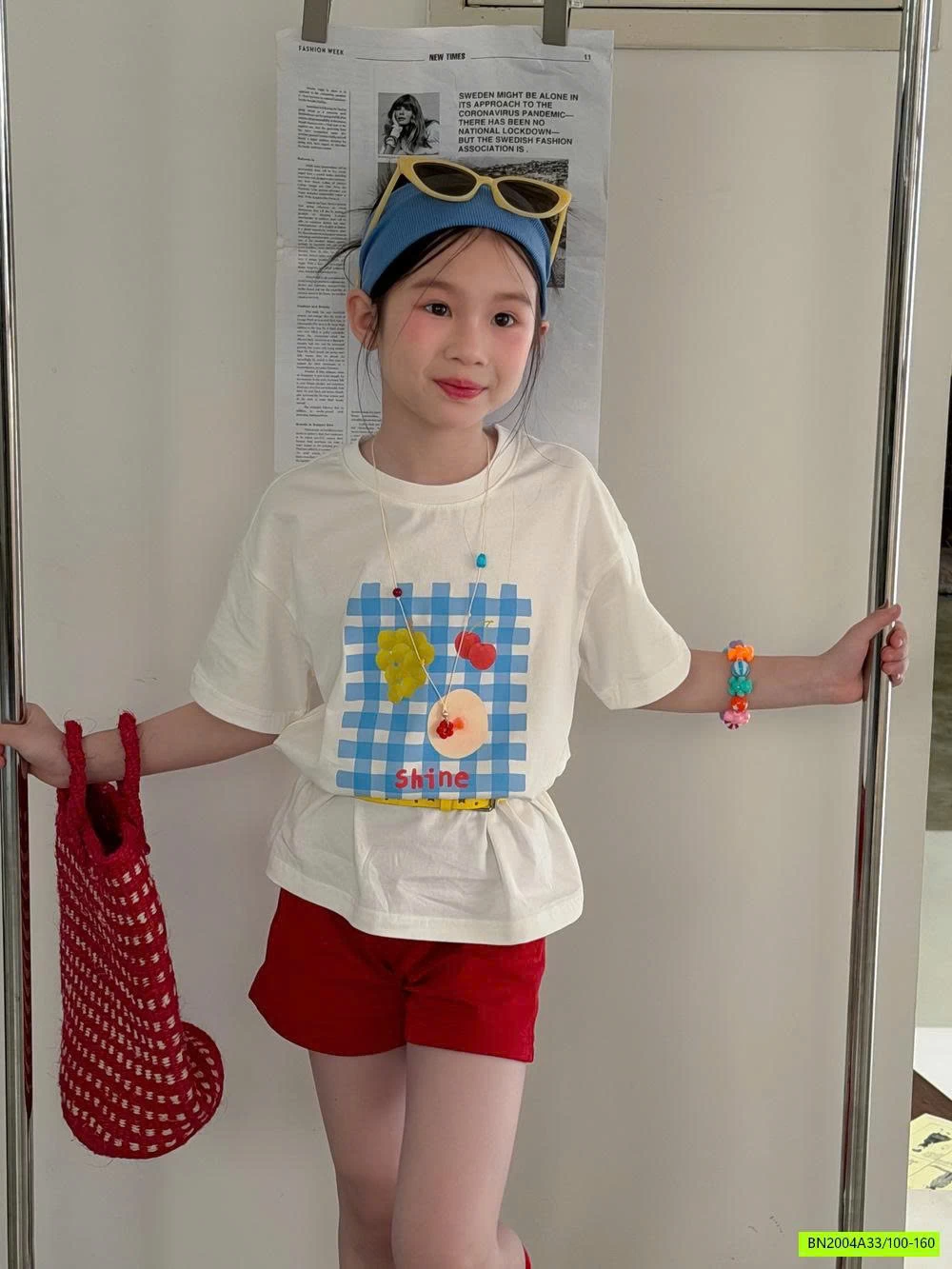 ÁO THUN IN CARO HOA KUMAI