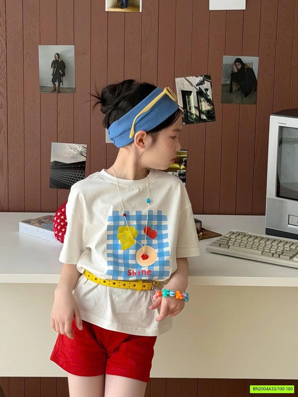 ÁO THUN IN CARO HOA KUMAI