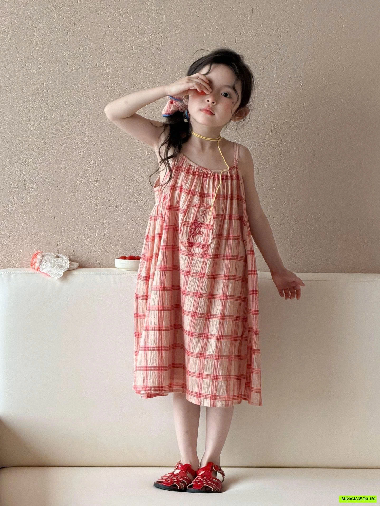 MAXI 2 DÂY CARO ĐỎ