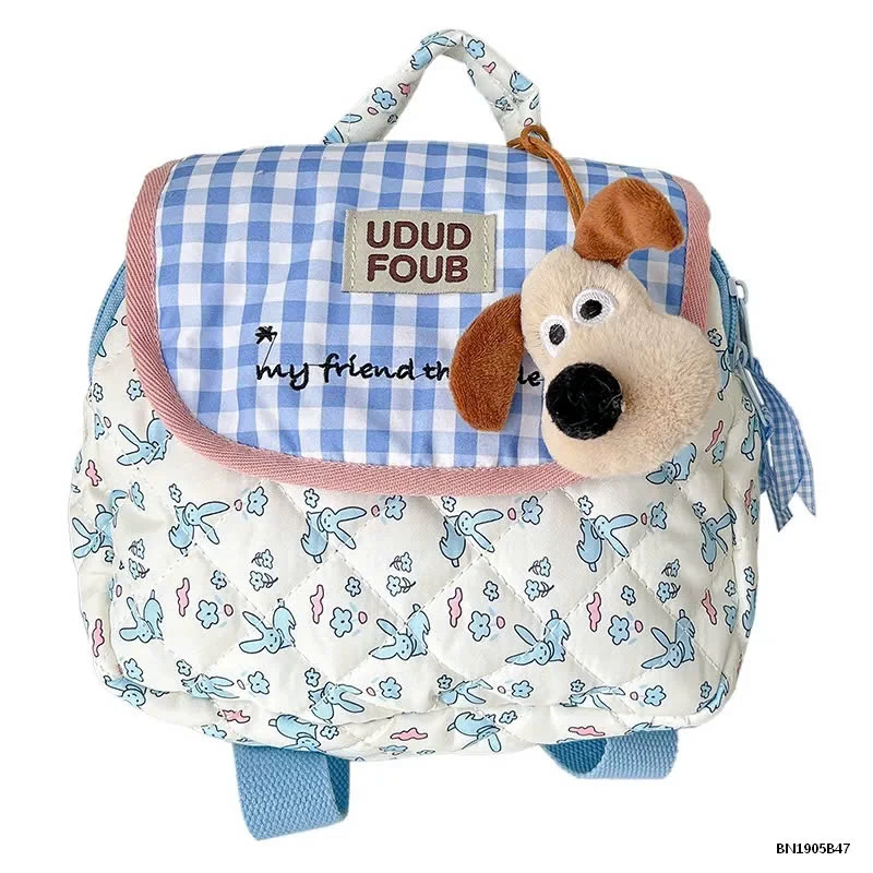 BALO  VẢI CARO CHÚ CHÓ SẮC MÀU