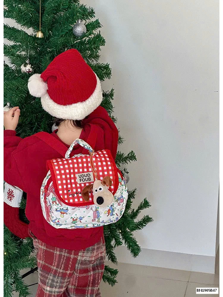 BALO  VẢI CARO CHÚ CHÓ SẮC MÀU