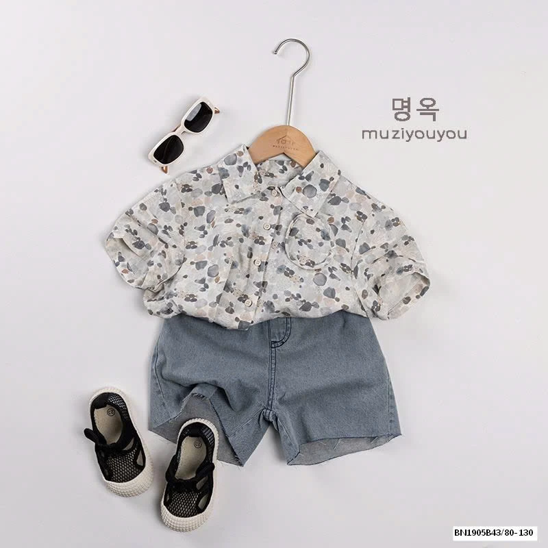 ÁO SƠ MI HỌA TIẾT XUẤT HÀN