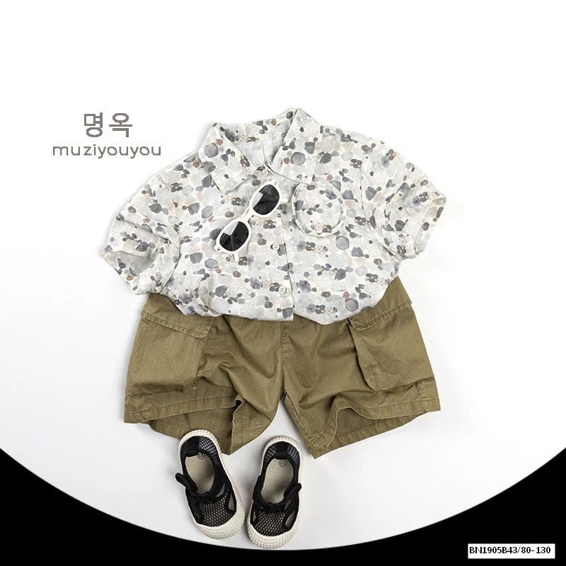 ÁO SƠ MI HỌA TIẾT XUẤT HÀN