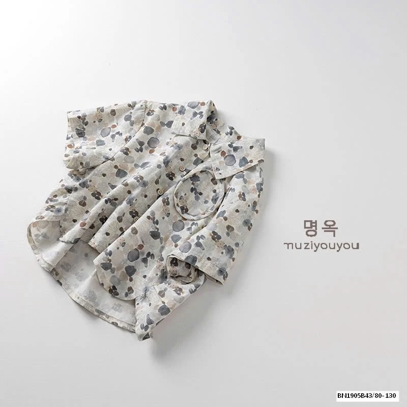 ÁO SƠ MI HỌA TIẾT XUẤT HÀN