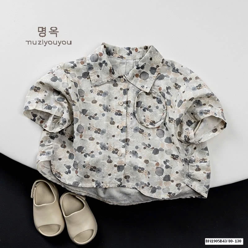 ÁO SƠ MI HỌA TIẾT XUẤT HÀN