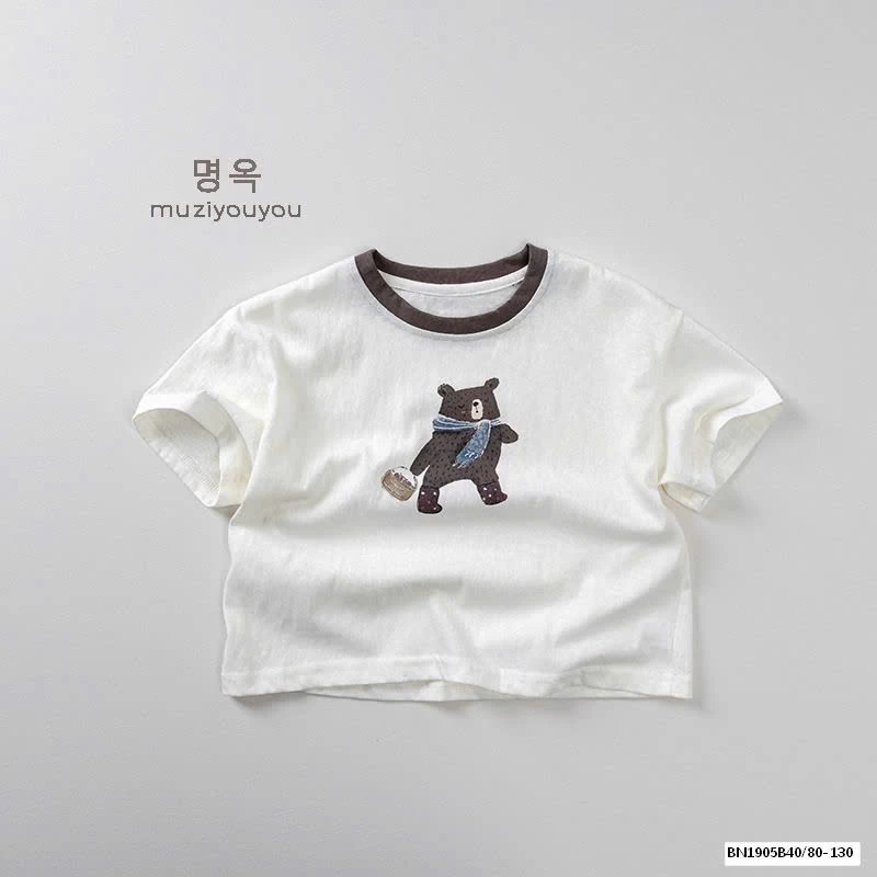 ÁO THUN IN HÌNH GẤU XUẤT HÀN