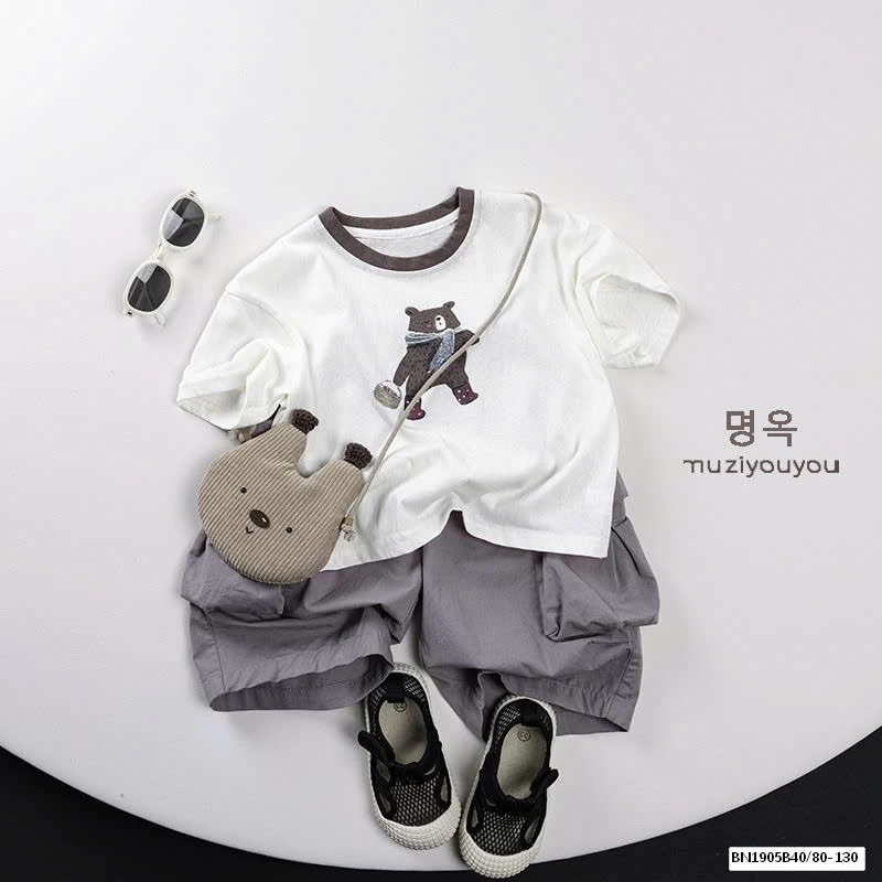 ÁO THUN IN HÌNH GẤU XUẤT HÀN