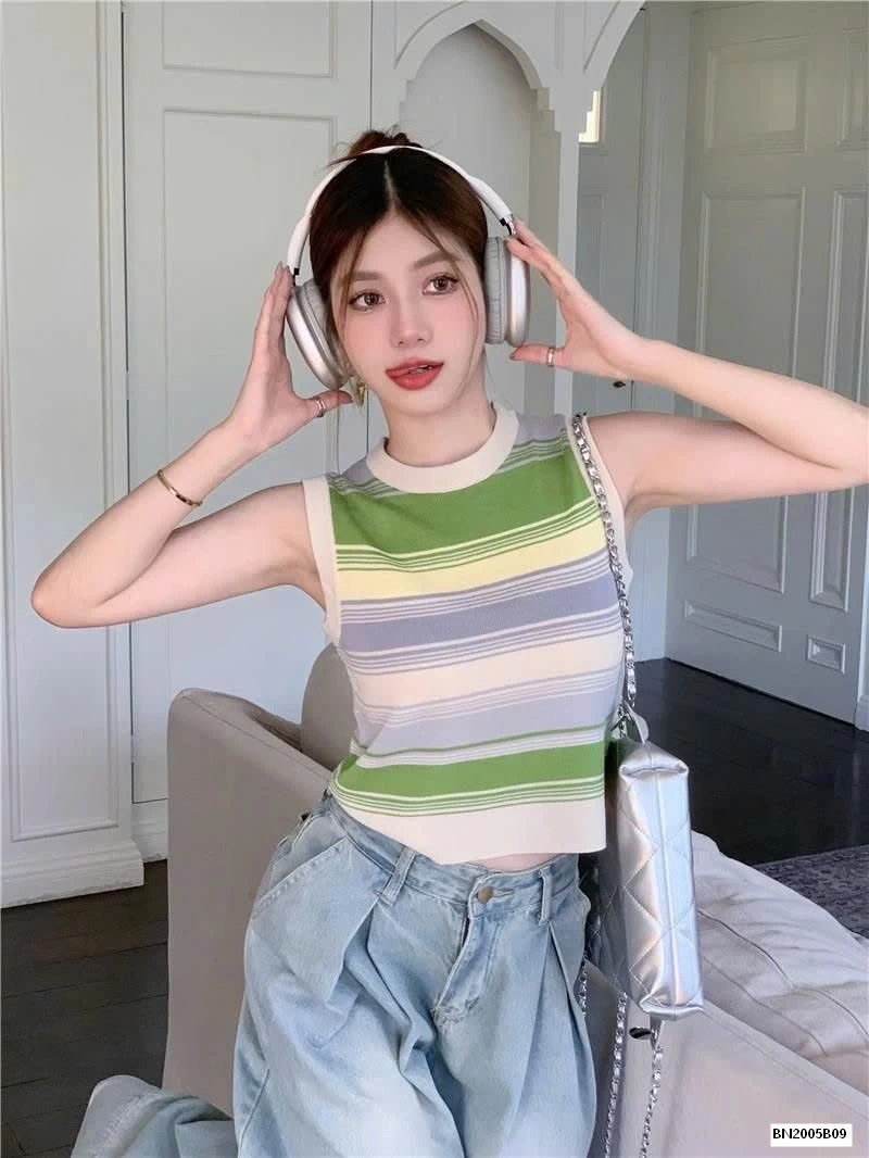 ÁO LEN 3 LỖ DỆT KIM CROPTOP