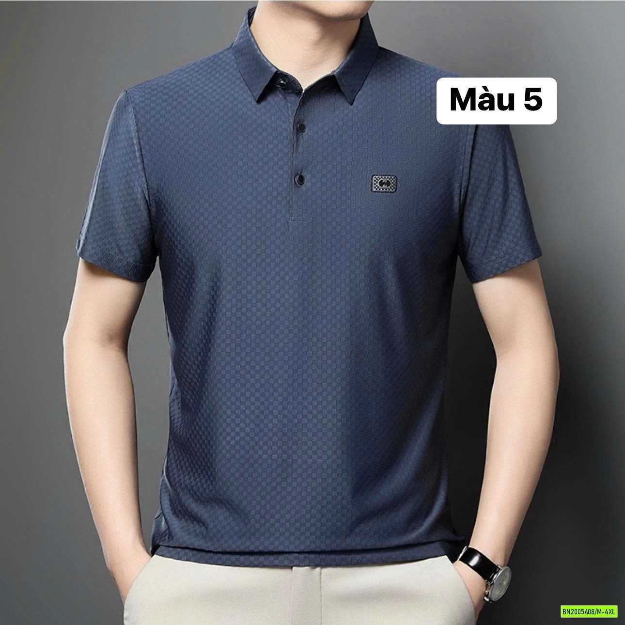 ÁO POLO TRUNG NIÊN HỌA TIẾT Ô VUÔNG