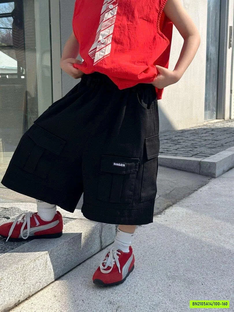 SHORT THÔ TÚI HỘP TRƠN MÀU