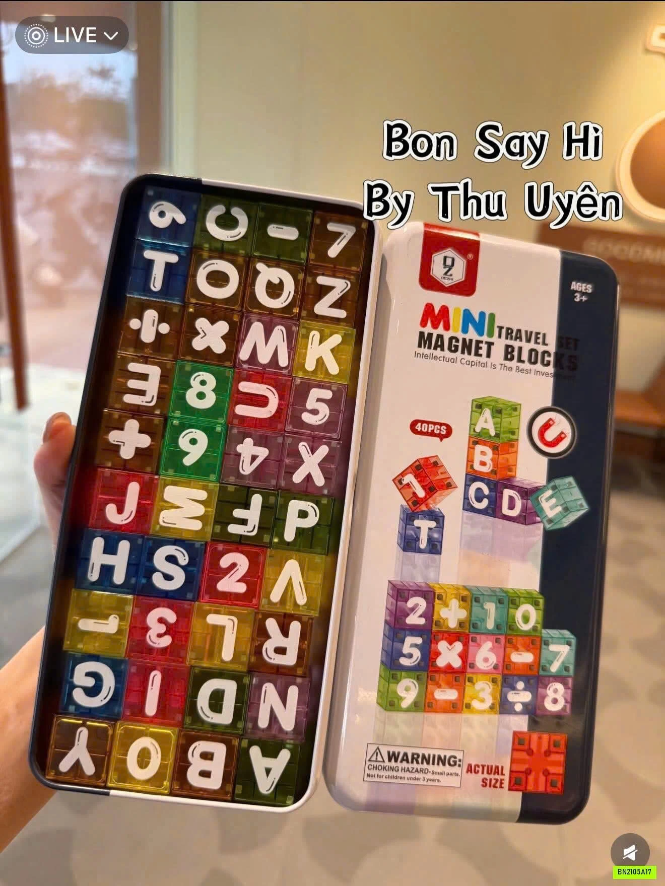 SÉT BỘ 40 NAM CHÂM KHỐI CHỮ SỐ