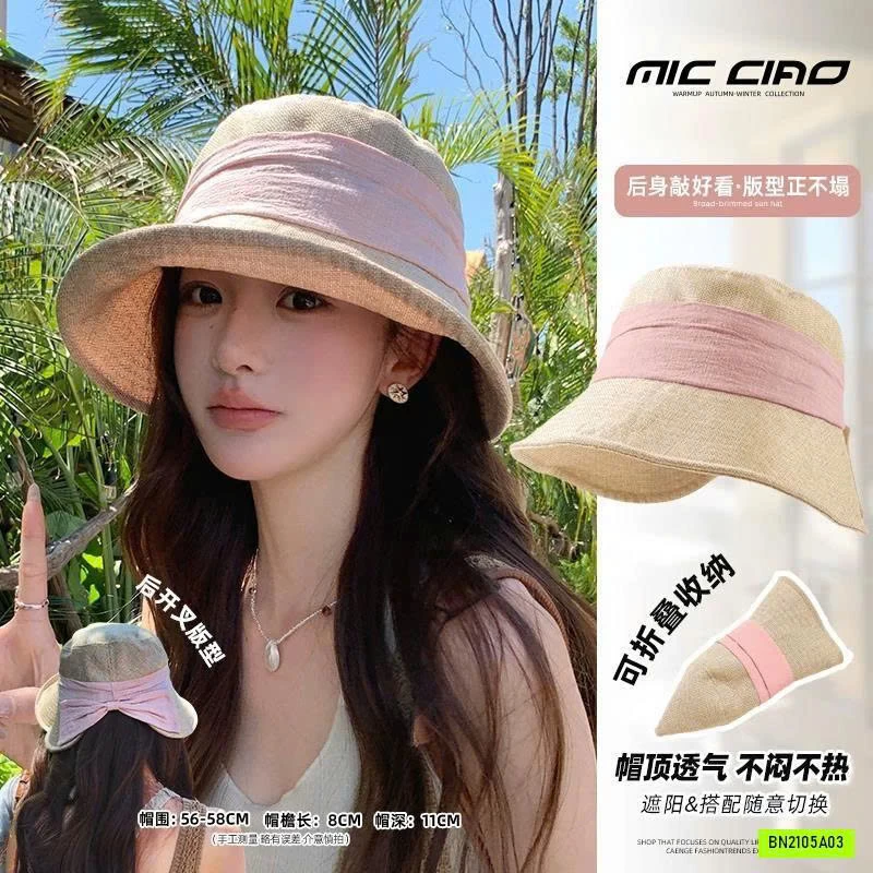 MŨ BÈO CHỐNG NẮNG PHỐI KHĂN VOAN