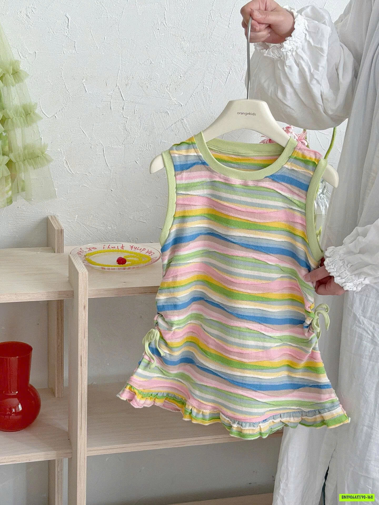 ĐẦM COTTON SẮC MÀU RÚT EO