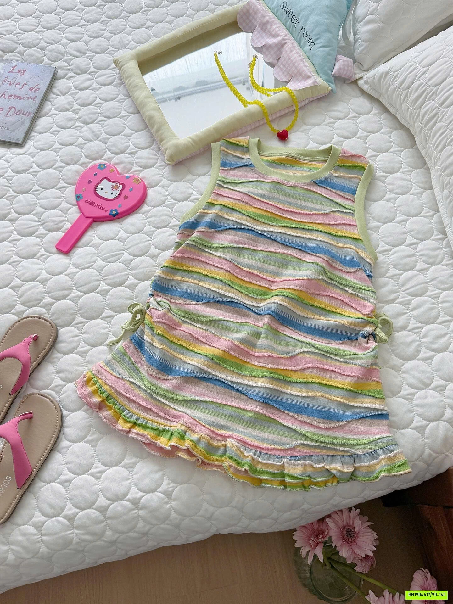 ĐẦM COTTON SẮC MÀU RÚT EO