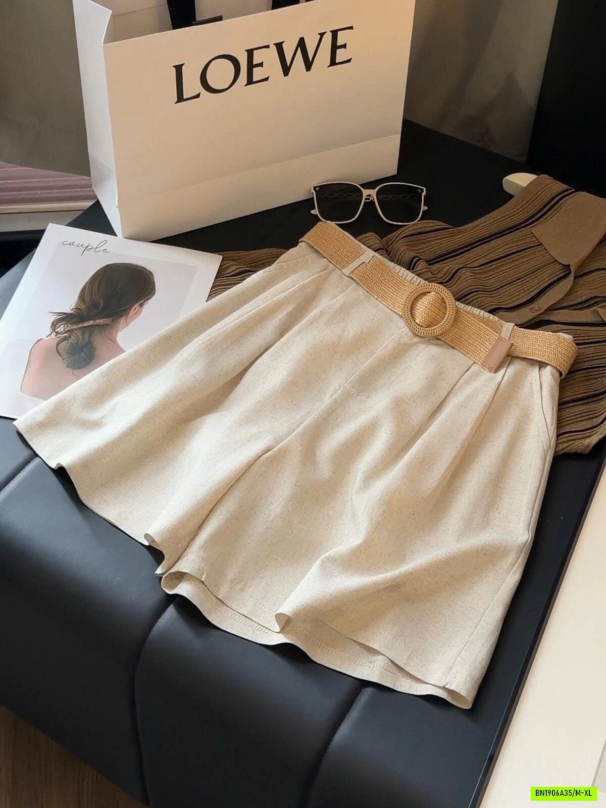 SHORT ĐŨI KÈM BELT NÂU ANNA