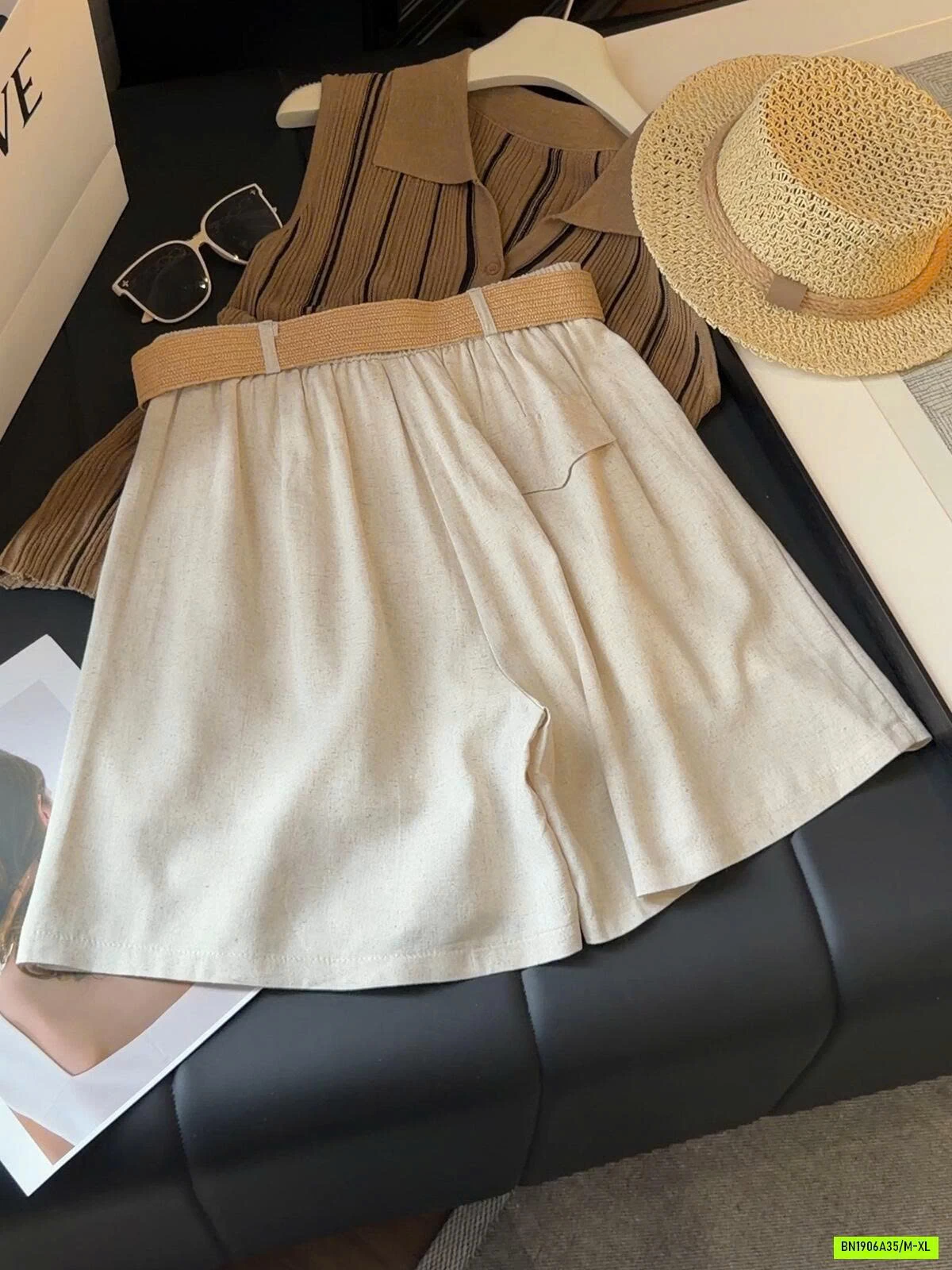 SHORT ĐŨI KÈM BELT NÂU ANNA