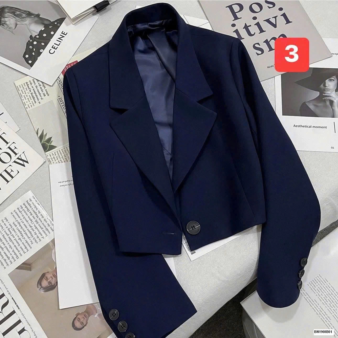 ÁO BLAZER DÁNG NGẮN NỮ