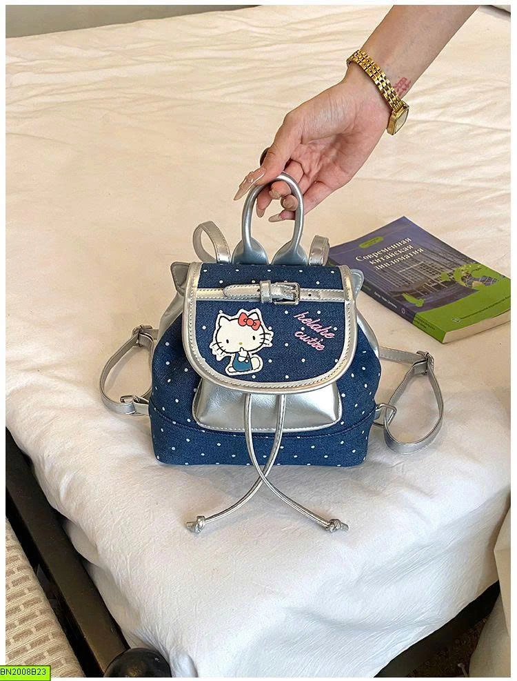 BA LÔ KITTY VẢI JEAN