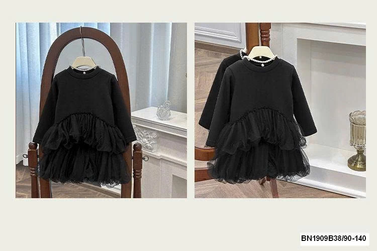 VÁY LIỀN THÂN PHỐI REN XÒE BÉ GÁI