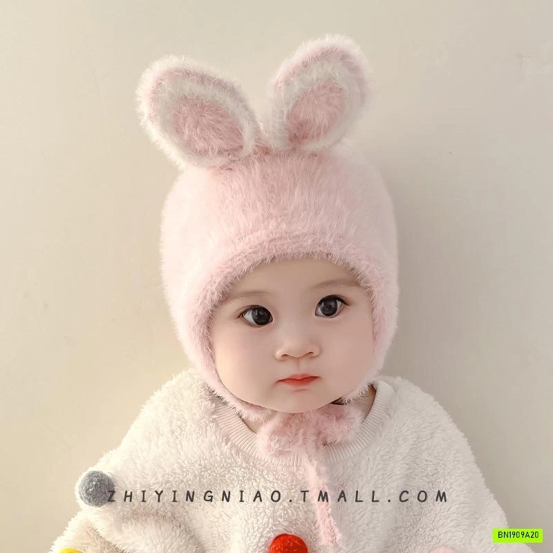 MŨ LÔNG TAI THỎ ĐÁNG YÊU