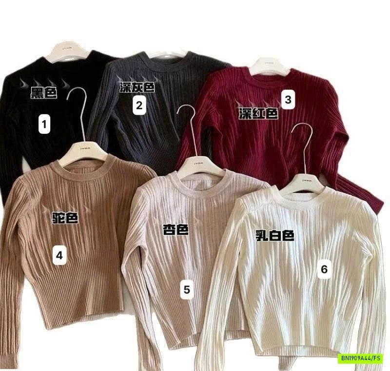 ÁO LEN DỆT KIM CỔ TRÒN ÔM EO