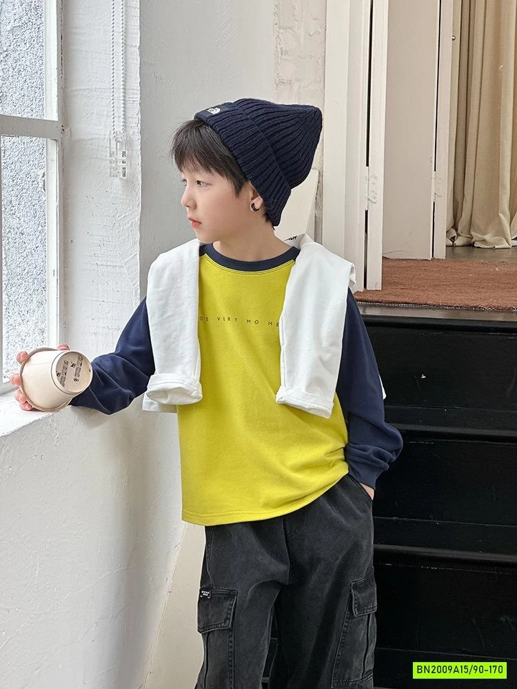 ÁO THUN PHỐI MÀU TAY 25G071 AMBB