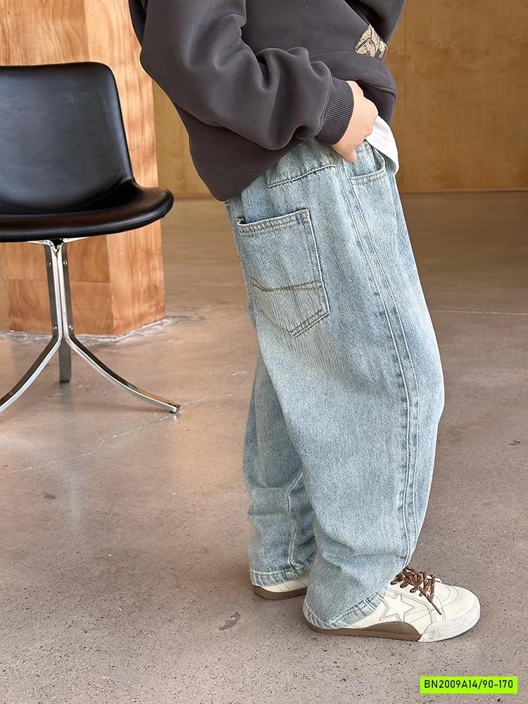 JEANS BAGGY BẠC MÀU 25G163 AMBB