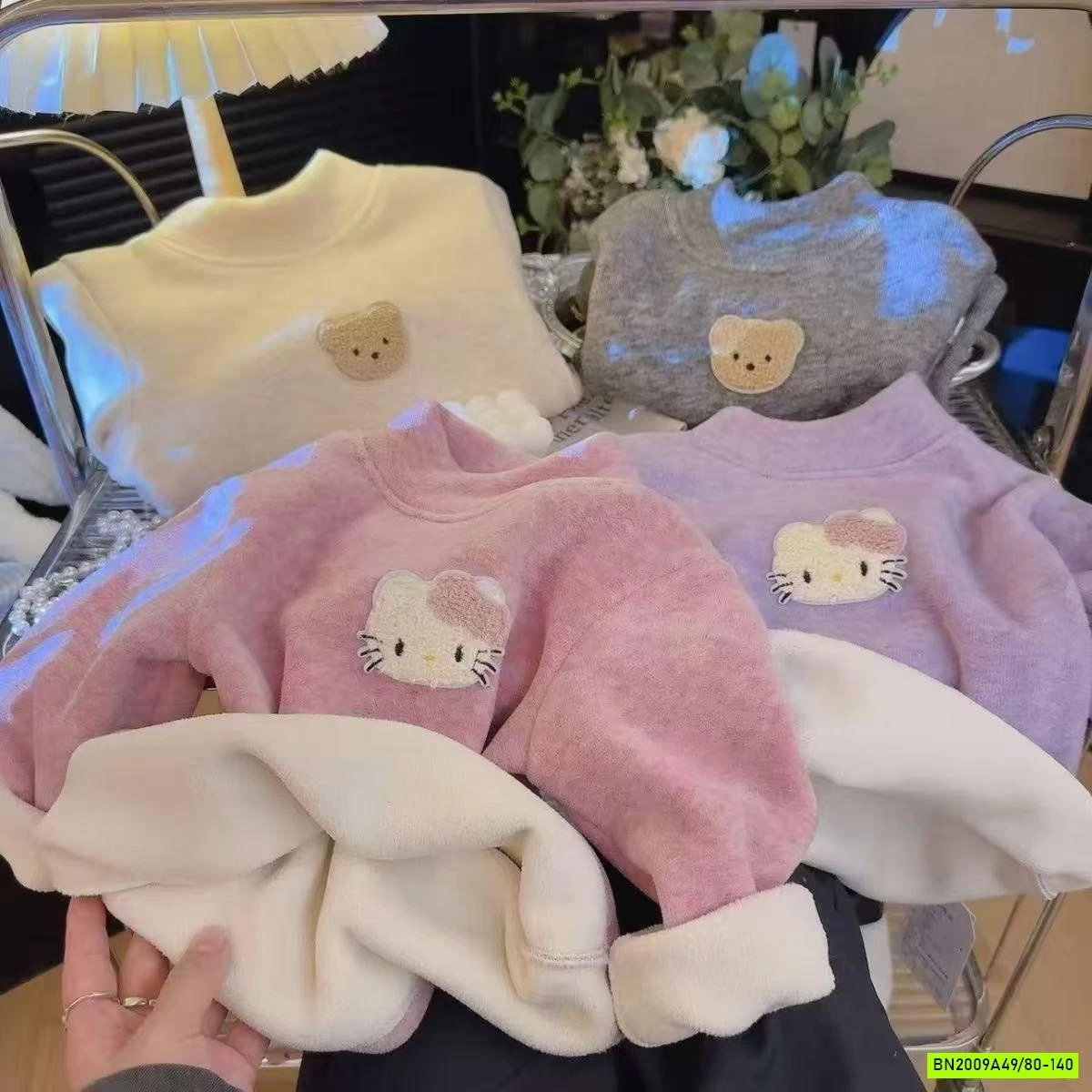 ÁO NỈ LÔNG CỪU CỔ 3P