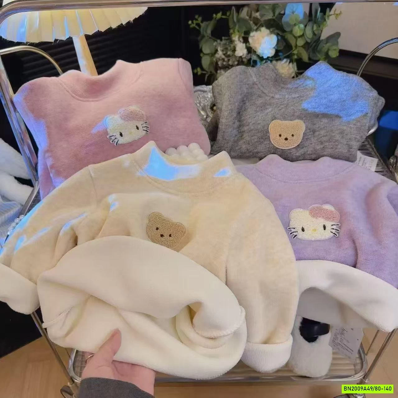 ÁO NỈ LÔNG CỪU CỔ 3P