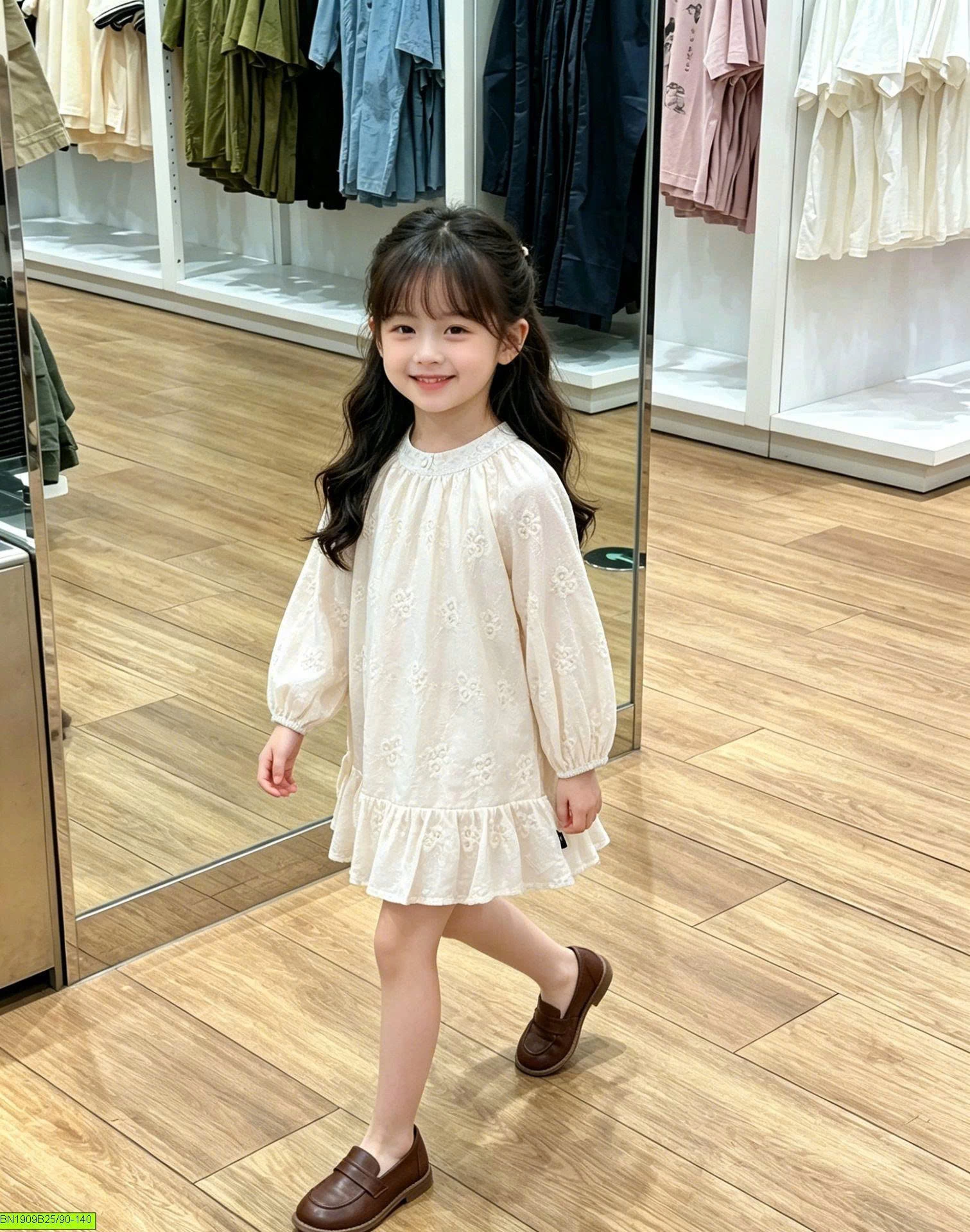 ĐẦM KEM THÊU HOA  PREMIUM ICON