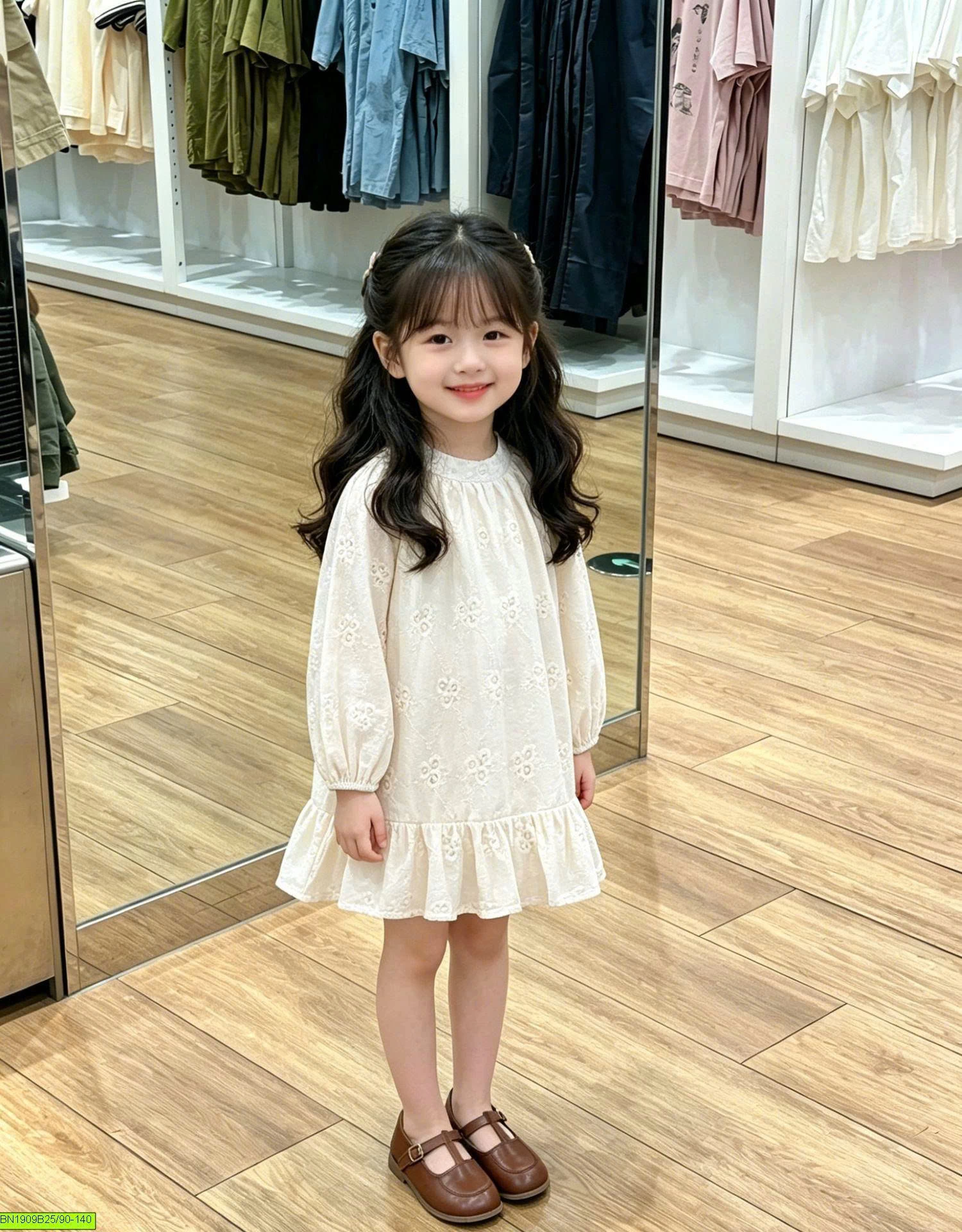 ĐẦM KEM THÊU HOA  PREMIUM ICON