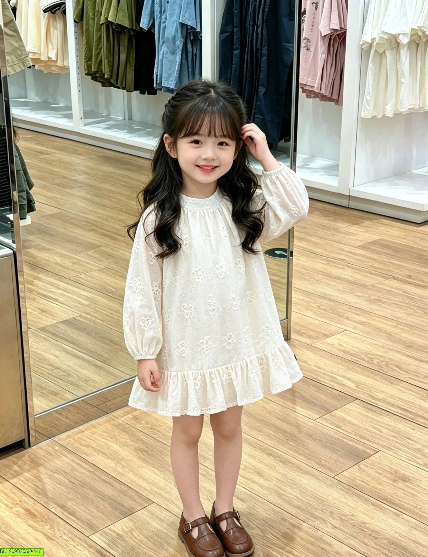 ĐẦM KEM THÊU HOA  PREMIUM ICON