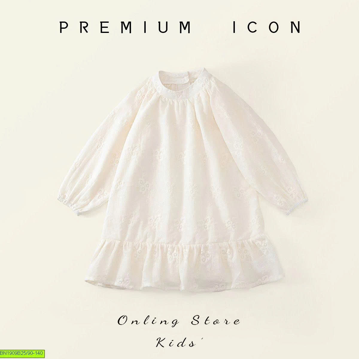 ĐẦM KEM THÊU HOA  PREMIUM ICON