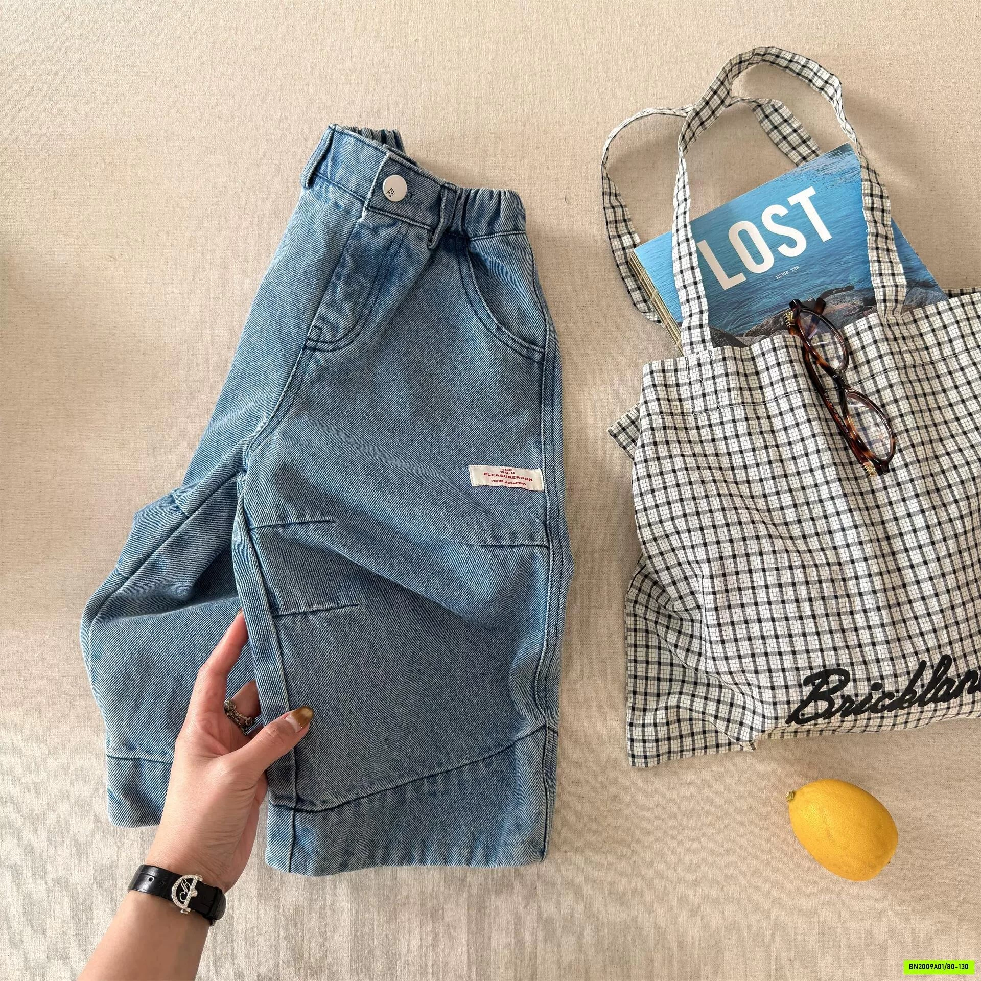 JEANS SUÔNG MAY GẤU ADBABY