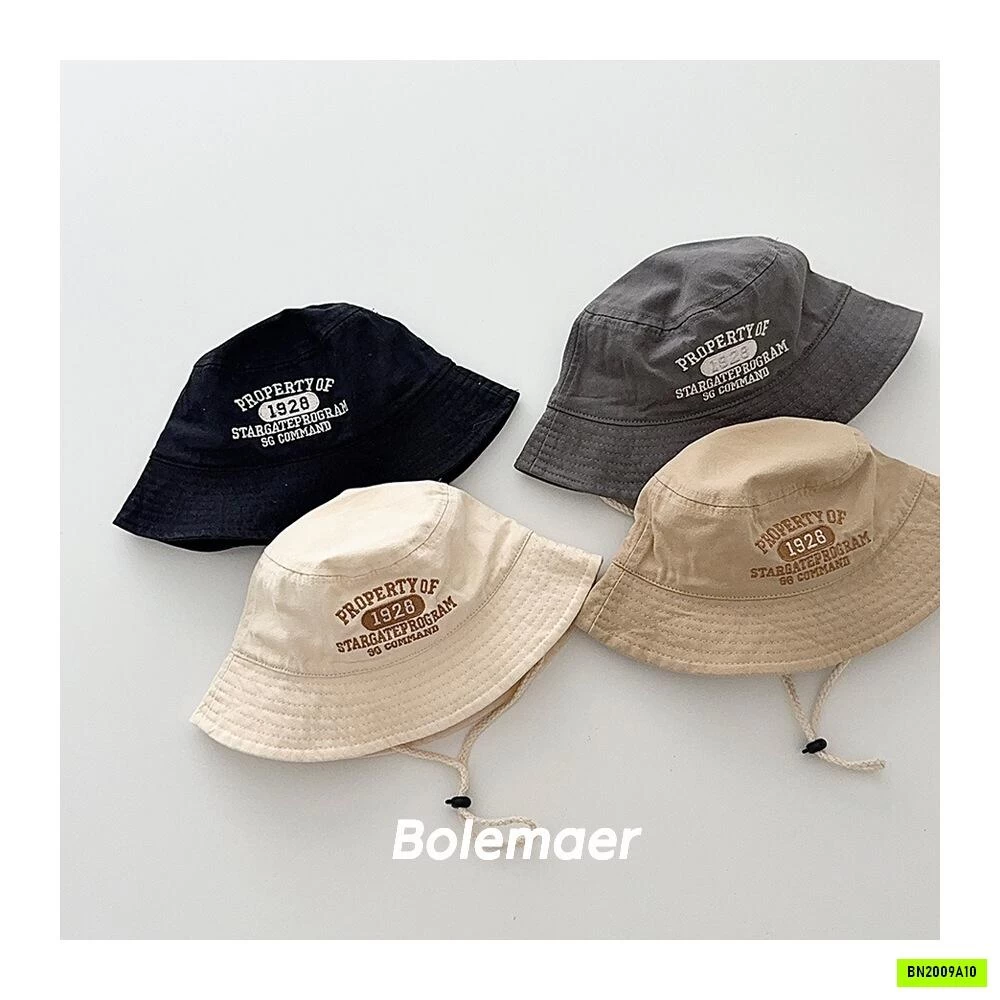 MŨ BÈO THÊU CHỮ VINTAGE