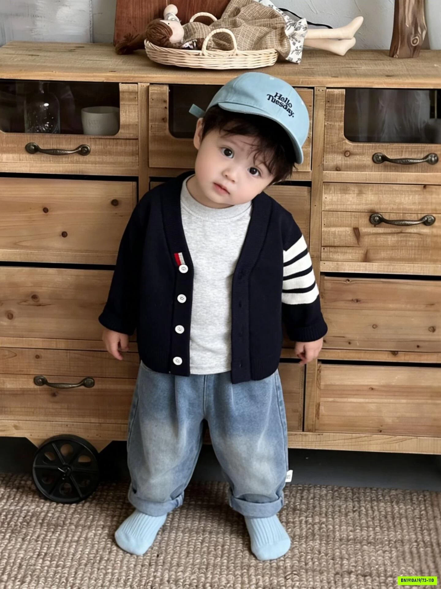 CARDIGAN SỌC TAY SZ NHÍ