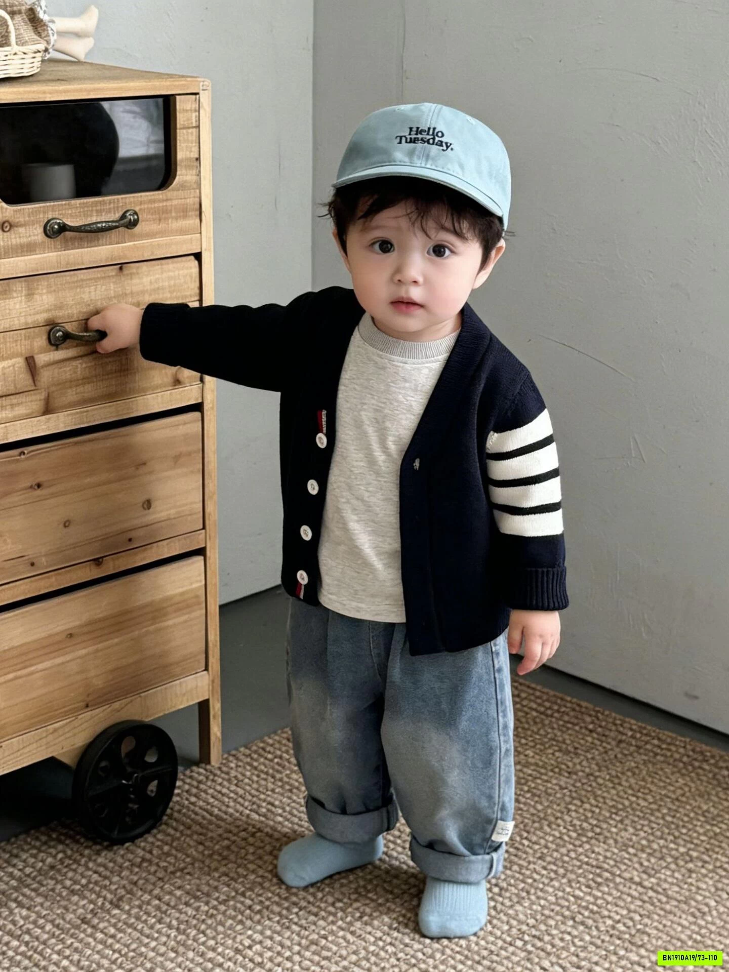 CARDIGAN SỌC TAY SZ NHÍ