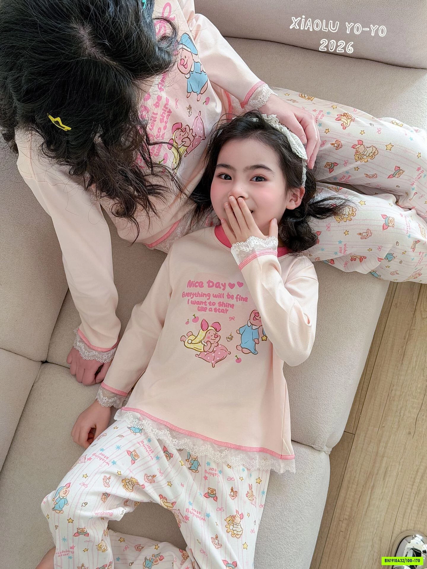 BỘ COTTON VIỀN REN MẸ BÉ
