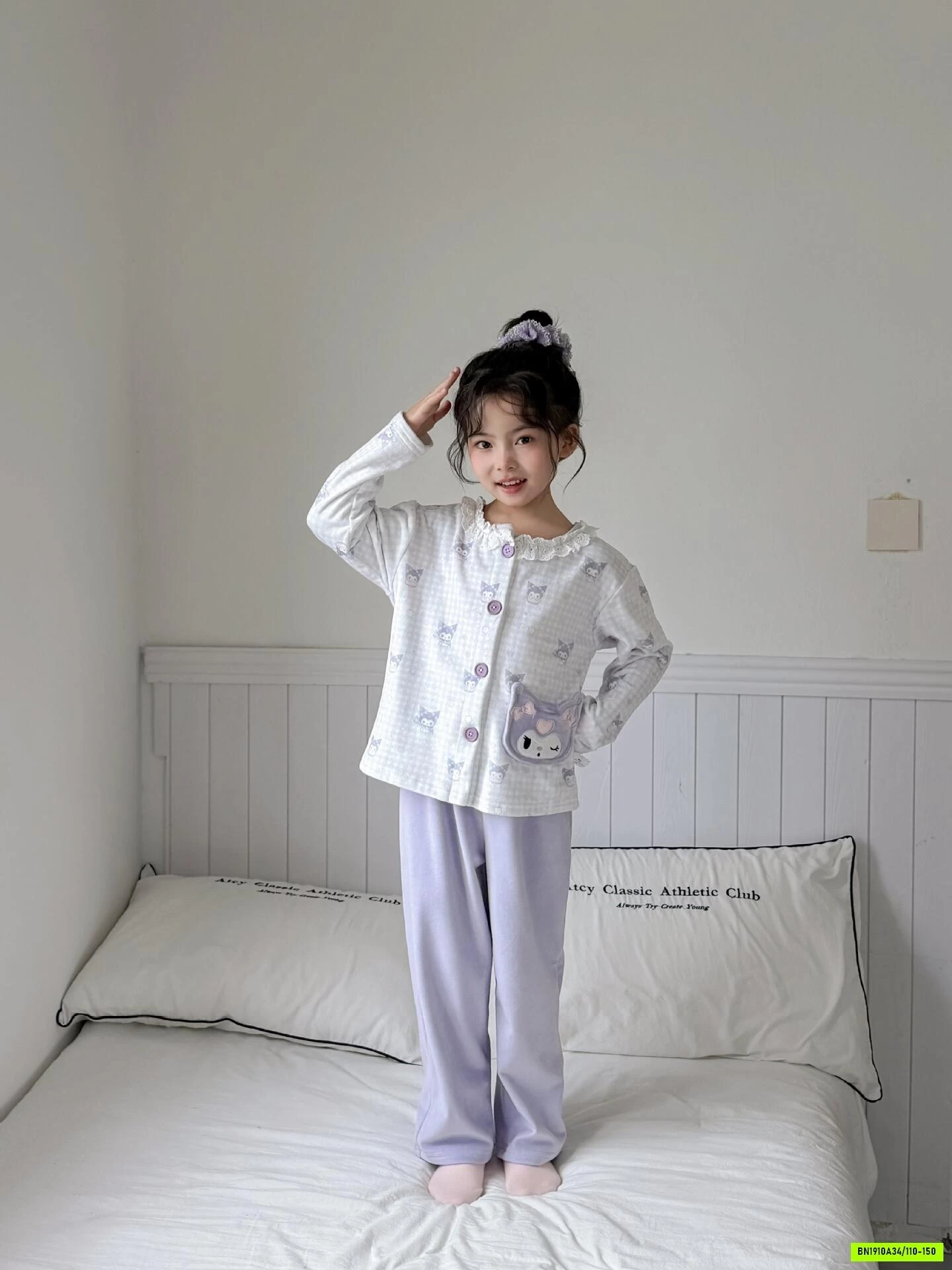 BỘ NỈ BĂNG LÔNG SANRIO CÀI CÚC