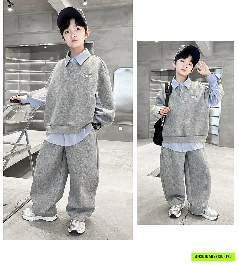 SÉT NỈ THỂ THAO CỔ BẺ PHỐI SƠ MI