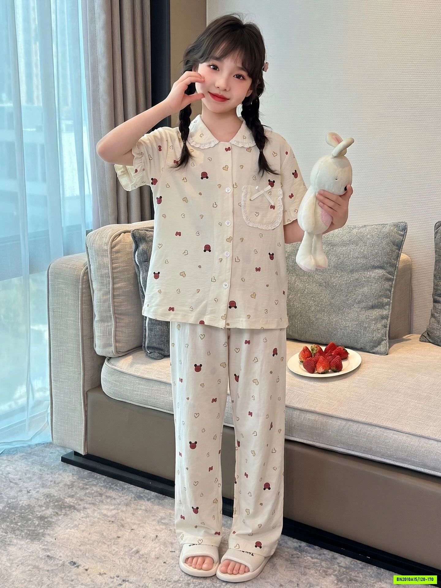 PIZAMA BÉ GÁI 3 CHI TIẾT SZ ĐẠI