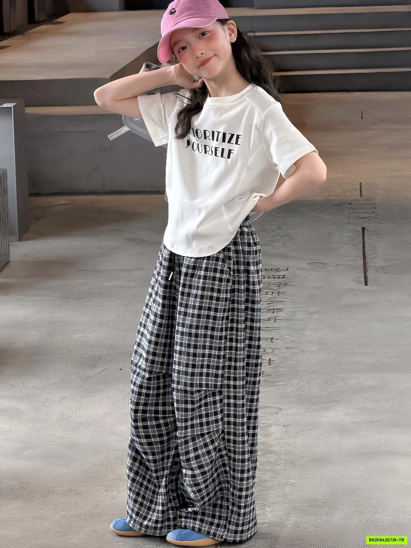 SÉT CROPTOP MIX QUẦN SUÔNG CARO SZ ĐẠI