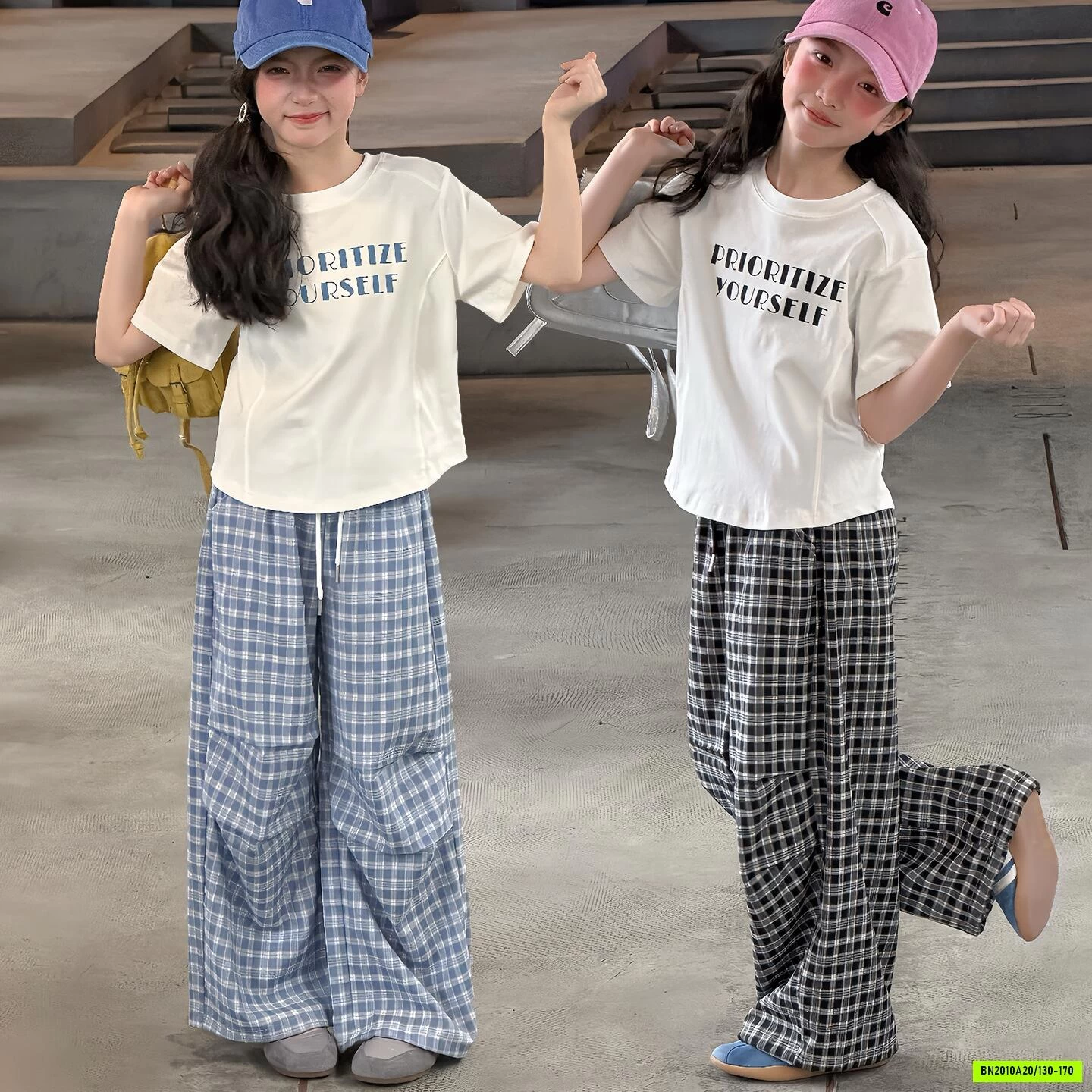 SÉT CROPTOP MIX QUẦN SUÔNG CARO SZ ĐẠI